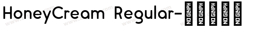 HoneyCream Regular字体转换